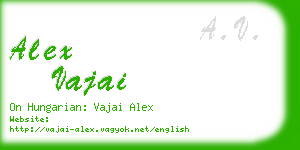 alex vajai business card